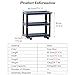 MZZKFC Gray Blue 3-Tier Tool Cart, Steel Rolling Service Cart with Handle/Pegboard & 4 Wheels, Rustproof Tool Storage Cart for Home/Office/Restaurant/Bar(27.4x17.5x31.9 inch)