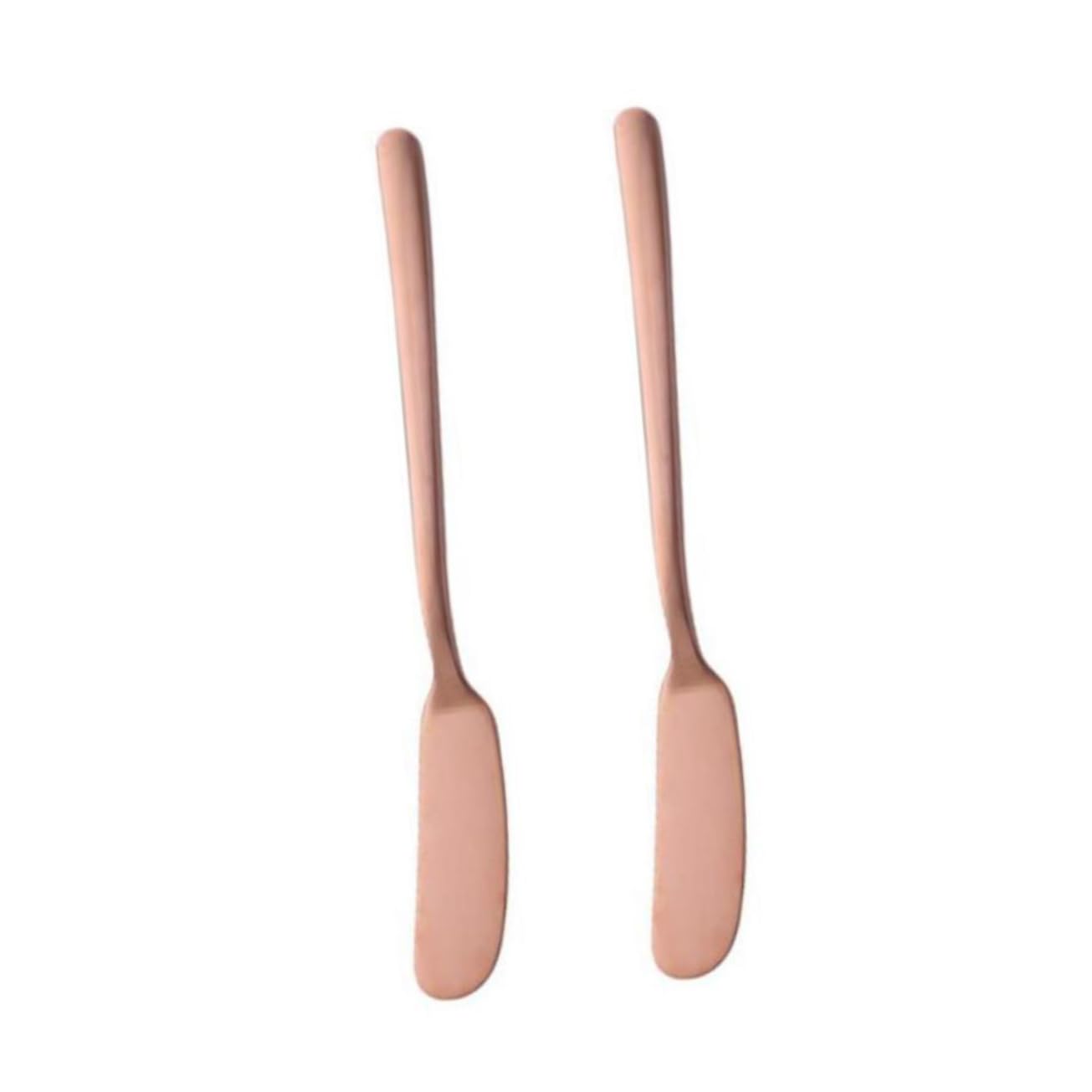 KOCKSHION 2Pcs Rose Gold Stainless Steel Cheese and Butter Cutter Versatile Spreader for Cream Jam and Cake Decorating Kitchen Utensils for Baking and Serving