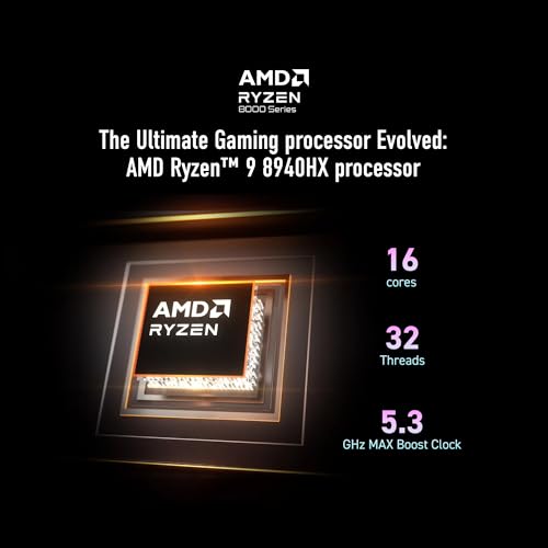 Image of msi Raider A16 HX 16 inch 240Hz QHD+ Gaming Laptop: AMD Ryzen 9-8940HX, NVIDIA Geforce RTX 5080, 32GB DDR5, 2TB NVMe SSD, Type C, Wi-Fi 7, Win 11 Home: Core Black B8WI-023US
