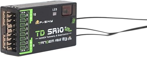 Miniatura 5 de FrSky TD SR10 Receptor de doble banda simultáneo 2.4GHz y 900MHz Estabilizador avanzado y telemetría Diseño de antena triple 10 puertos
