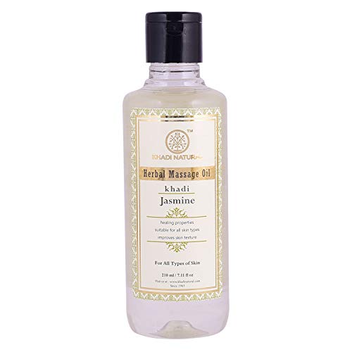Khadi Natural Jasmine Herbal Massage Oil for all Skin Types (210 ml)