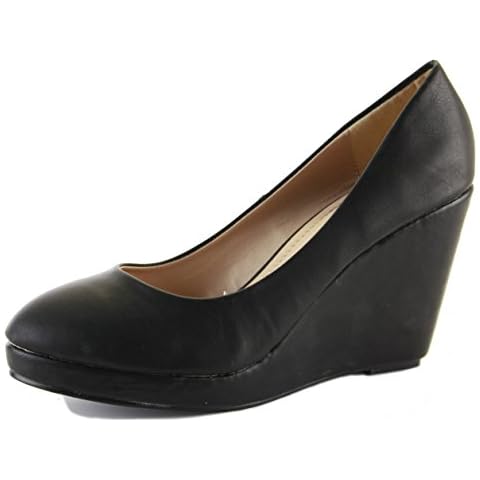 Runway9 Ladies Womens Smart Pumps Work Formal Court Wedge Shoes Wedges High Heel Platform Classic Size 3-8 New Cover