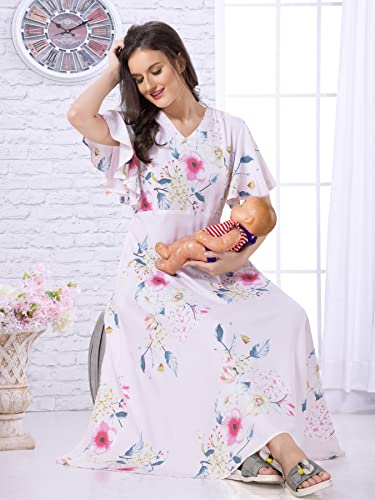 Image of AV2 Womens Viscose Maternity | Nursing |Feeding | Breast Feeding Dress with Zippers for Post Pregnancy