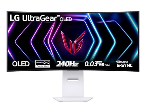 LG 45GS95QE Recensione: Opinioni sul Monitor OLED LG UltraGear OLED 39GS95QE Monitor Gaming 39', 21:9 Curvo (800R), WQHD (3440x1440), OLED, 240Hz, 0,03ms (GtG), G-Sync, FreeSync Premium Pro, HDR 400 True Black, HDMI 2.1, DisplayPort, Bianco