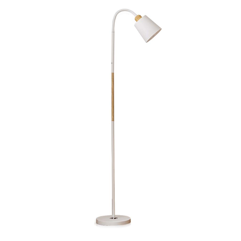LMJ Floor Lamps Wrought Iron Led Floor Lamp,for Office Tasks - Adjustable Gooseneck Pole Lamp Free Standing Modern Pole Light Lamps (Color : White)