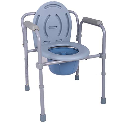 Naiflowers Bedside Commode Chair, Medical Folding Bedside Commode Chair Over Toilet and Bedside