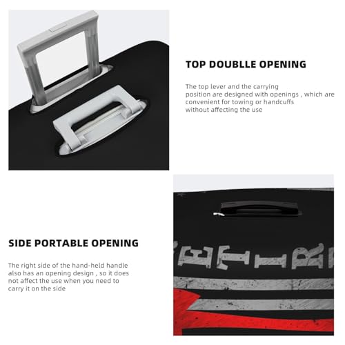 Travel Luggage Cover Firefighter Fireman Retired America Flag Fashion Washable Baggage Suitcase Protector Fit For Luggage X-Large4