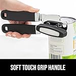 The Original GORILLA GRIP Heavy Duty Stainless Steel Smooth Edge Manual Can Opener and Bottle Openers, Soft Ergonomic Handle, Oversized Handheld Easy Turn Knob, Multifunctional Kitchen Tool, Black - Image 5