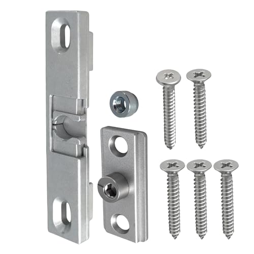 Balkontürschnäpper Türschnapper Terrassentür Schnäpper für Balkontür - Balkontür Schnäpper Universal Türschnapper Balkontüren mit Hülse aus robustem Metall zur Schraubmontage, zuverlässiger Windschutz