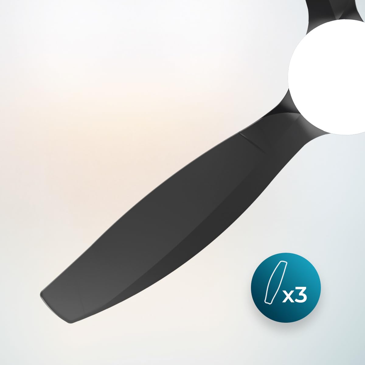 Cecotec EnergySilence Aero 5650 czarny i przezroczysty wentylator sufitowy 40 W, silnik prądu stałego, średnica 52" (132 cm), 3 łopatki, pilot, timer, 6 prędkości, tryb zimowy letni