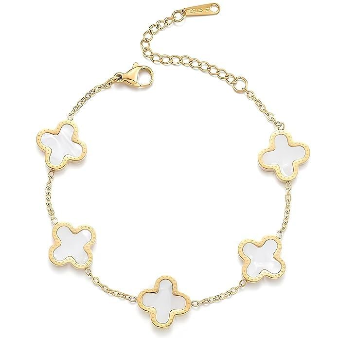 See full amazon price history chart for Glamlife Stylish Clover Bracelet for Womens | Anti Tarnish Bracelet for Women and Girls | Fancy | Stylish | Birthday Gift | Aesthetic Jewellery | Accessories Bracelet for Everyday Wear (White Clover) Glamlife Stylish Clover Bracelet for Womens | Anti Tarnish Bracelet for Women and Girls | Fancy | Stylish | Birthday Gift | Aesthetic Jewellery | Accessories Bracelet for Everyday Wear (White Clover) (B0DGXHCZGL) Amazon Price History, Amazon Price Tracker