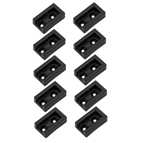 DOITOOL 10 Piezas Soporte de Barra para Ropa de Armario de Aleación de Aluminio Resistente y Elegante Base para Riel Colgante de Instalación Fácil sin Óxido ni Deformaciones Adecuado para