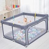 【Baby Wachstumsgeschenk】 Der Laufstall Baby Faltbar ist für Babys geeignet, die Krabbeln und Laufen lernen，Und kommt mit 4 Armlehnenzubehör.Ronipic laufgitter baby kann ein guter Helfer für das Wachstum und die Leistungsentwicklung Ihres Kindes sein. Wir bieten einen 24-Stunden-Kundendienst. Wenn Sie auf Probleme stoßen, können Sie sich gerne an uns wenden