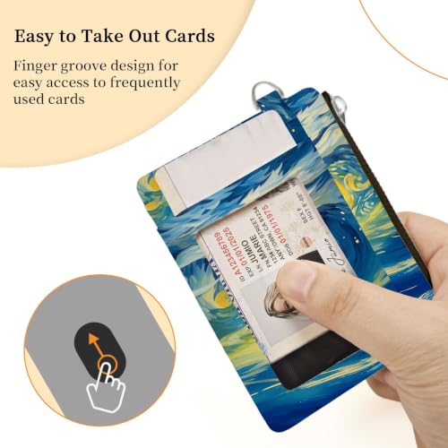 Image of Hancynir Sunflower Slim Wallet Women Credit Card Holder, RFID Small Cute