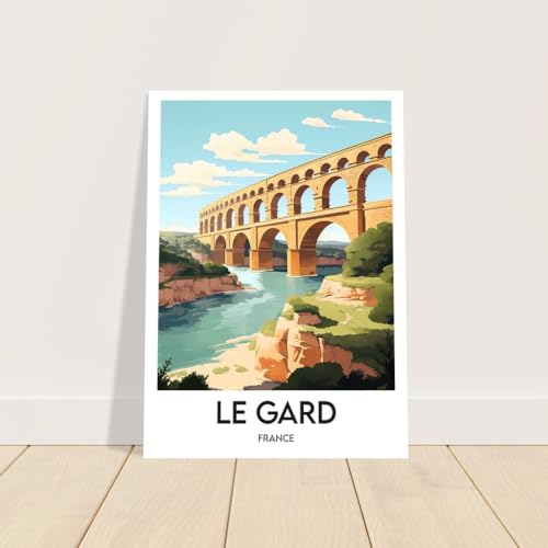 GARD POSTER - Minimalist travel poster - Interior decoration - Gard France poster2