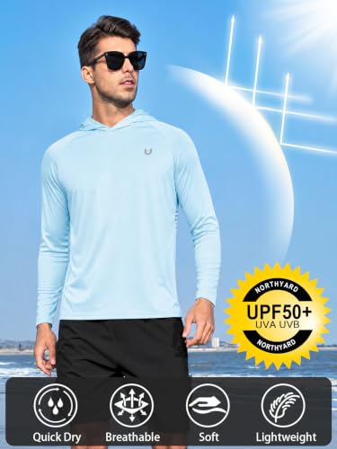 Image of NORTHYARD Men's Sun Hoodie Long Sleeve Fishing Shirts UPF 50+ Rash Guard