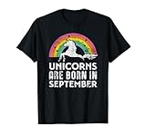 Photo Gallery unicorns are born in september, regalo di compleanno maglietta Photo Gallery unicorns are born in september, regalo di compleanno maglietta