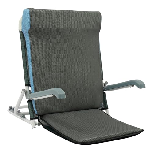 NLLATEI Adjustable Bed Back Rest with Arms - Reclining Wedge Pillow for Elderly Post-Surgery Recovery Support, Hip Replacement, COPD Patients - Orthopedic Cushion(Cyan)