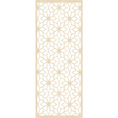 Image of 23 3 /8 inchW x 59 3 /8 inchH x 1 /4 inchT Lake Decorative Fretwork Wood Wall Panels, Birch