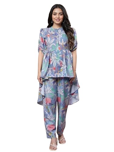 Image of Leriya Fashion Kurta Sets for Woman | Co ord Set for Women Stylish | Kurti Set for Woman | Short Kurti for Women | Kurtis | Ethnic Jaipuri Straight Kurta Set with Palazzo Pants | Salwar Suit for Party Outfits