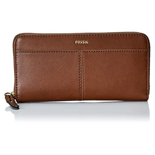 Fossil Women's Tara Leather Zip Around Clutch Wallet
