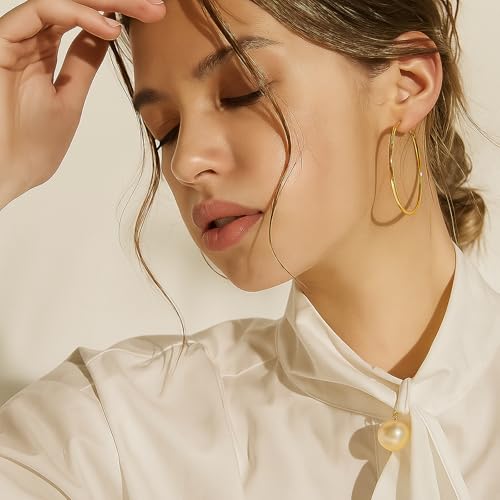 Stainless Steel Gold Plated Earrings for Women Hypoallergenic Hoop Cartilage Small CZ Piercing Earring Tiny Ball Cubic Zirconia Stud Earrings Women's Earring Loop Earrings Set3