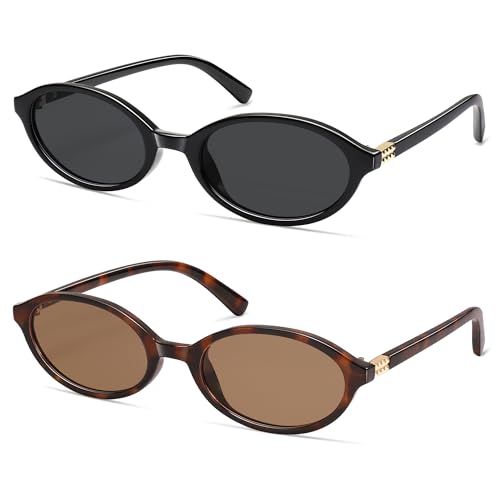 Retro Oval Sunglasses for Women Men Small 90s Trendy Narrow Vintage Fashion Funny Chic Sun Glasses AP3728