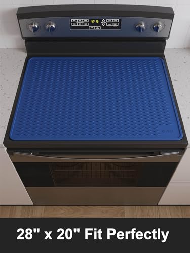 Stove Top Covers for Electric Stove, Food Grade Heavy Duty Silicone Glass Stove Top Cover Protector, Induction Cooktop Protector, Heat Resistant Range Ceramic Stove Top Covers Mat, Oven Cover
