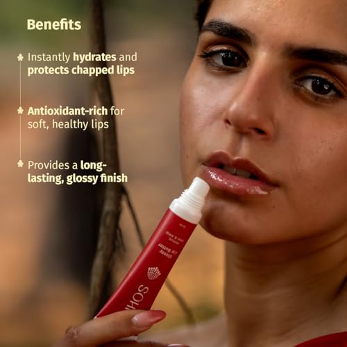 Image of Glossy Lip Butter 12ml | Amla & Mahua Oil Infused | For Dry & Chapped Lips | For Pigmented Lips | Natural Tint | For Women & Men