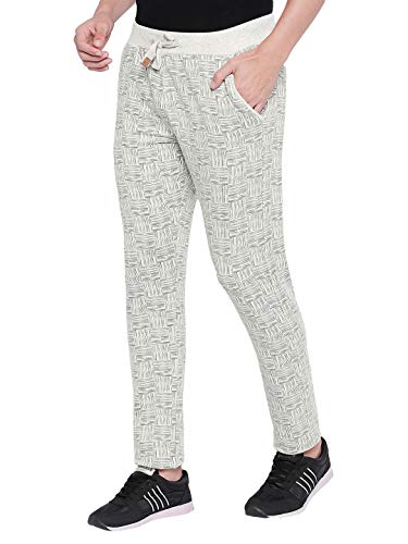 Image of BEEVEE Mens Lt Grey Millange Elasticated Knits Trackpant with Drawstring(Lt Grey Millange;M)