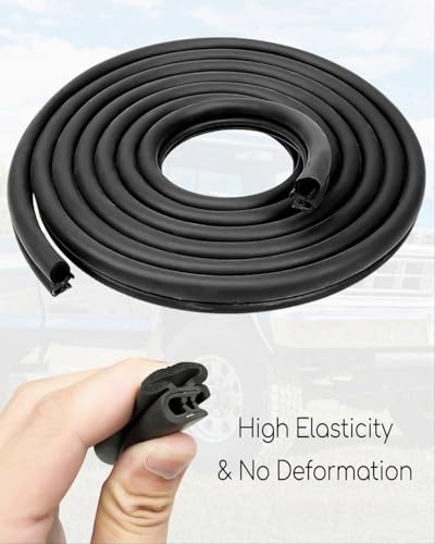 Image of Weather Stripping Door Seal Kit Fit for Ford Bronco F100 F150 F250 F350 1980-1996 Some Models, Waterproof Soundproof Rubber Weather Strip Set, 4.6M /181Inch /15Ft, 2Pcs(Front Left & Right)