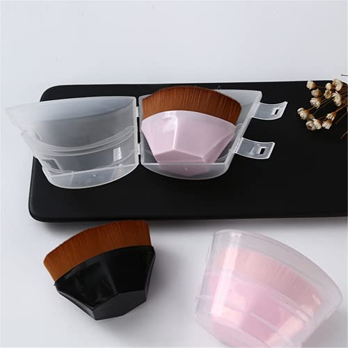 Damuzhi Foundation Brush Makeup Brush, Foundation Brush For Liquid Makeup, Kabuki Makeup Brush For Blending Liquid, Cream Or Flawless Powder Cosmetics With Protective Case(Black & Pink) #TOP6