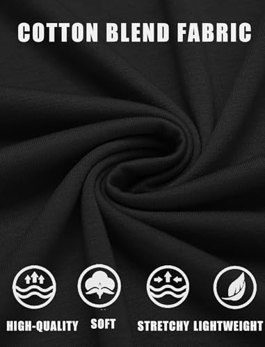 COOFANDY Men's Cotton Pocket Tee Shirts Soft Crew Neck Stretch T Shirt Plain Casual Short Sleeve Summer Basic Tops2