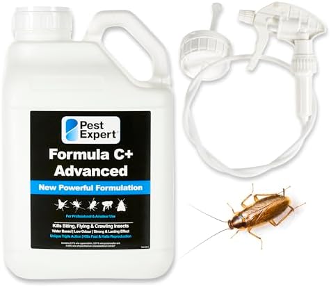 Pest Expert Formula C+ Cockroach Killer Spray 5L - Maximum Strength Treatment & Control - with Free Trigger Hose Sprayer