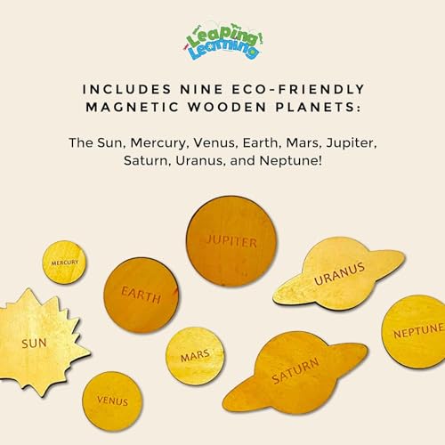 Leaping Learning Wooden Planet Magnets For Kids Supplies, Learning Must-Haves For Home/Classroom Use, Solar System Magnets For Refrigerator & School Board thumb #1