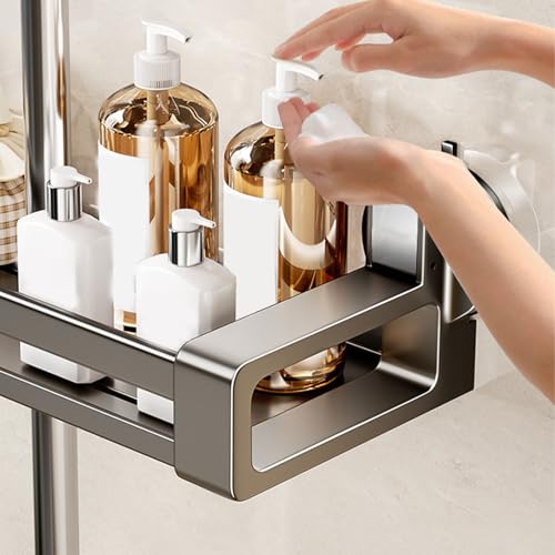 Porte-savon étagère pour douche d'angle à ventouses - 4