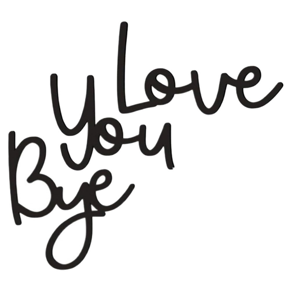 Tofficu Love You Bye Scene Hanging Decor Aesthetic Wooden Wall Sign Craft for Living Room Farmhouse