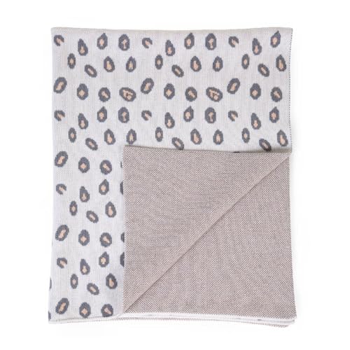 Couverture bébé léopard 85x70 cm Childhome en coton doux - 2