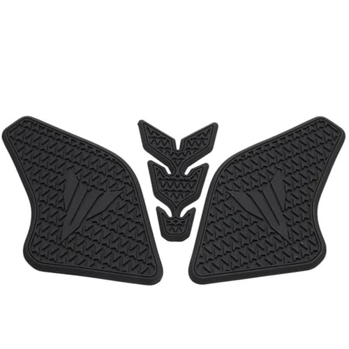 Pegatinas de tanque Yamaha MT07 con goma antideslizante Black3 que mejora el agarre lateral