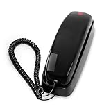 Corded Home Phone, Uvital Wall Mountable Or Desk Landline Telephone, Last Number Redial, Ringer Volume Adjustable, Landline Phone for Home, Office, Hotel, Black