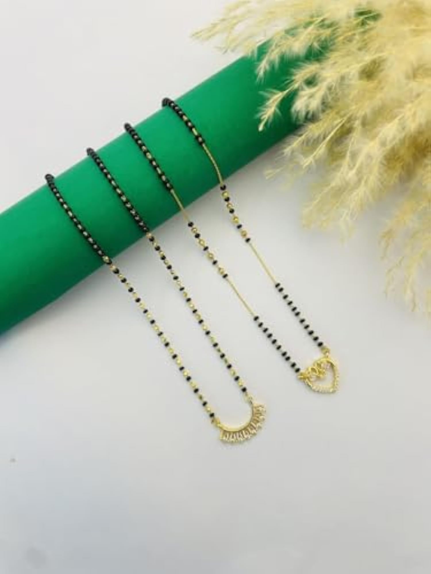 Women's Gold Plated Combo Set Mangalsutra with 2 Pendants