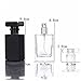 4 Pack-30ML +10ML Flint Glass Refillable Perfume Bottle, Square Portable Cologne Atomizer Empty Bottle with Spray Applicator For Travel (Transparent and Black)