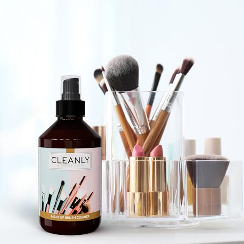 Natürlicher Pinselreiniger von CLEANLY 250 ml I Sanfte und Pflegende Pinsel Reinigung I Schminkpinsel Reinigung für Make-up Pinsel I Nachhaltige Alternative zu chemischer Pinselseife