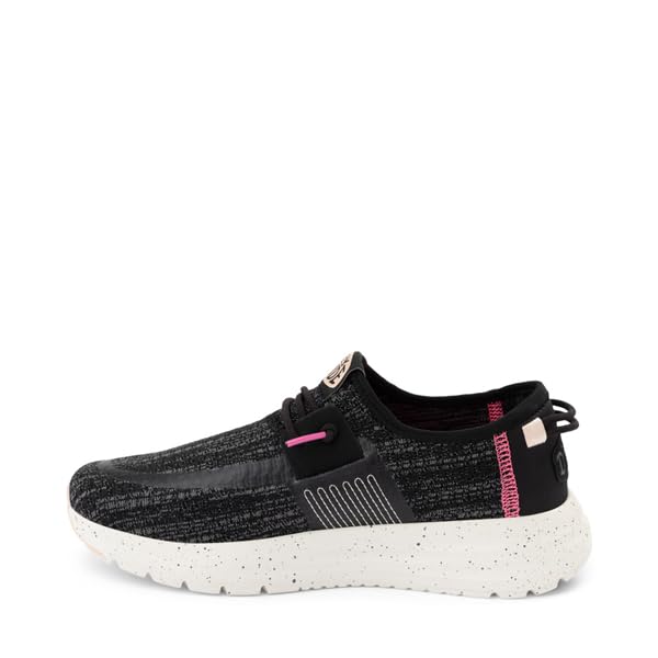 HEYDUDE Women's Sirocco W Sport Stripe Black/Pink Size 10 | Women's Shoes | Women Slip-on Sneakers | Comfortable & Light-Weight2