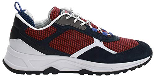 Baskets Tommy Hilfiger ref_47841 Multi Rouge sneakers mode homme