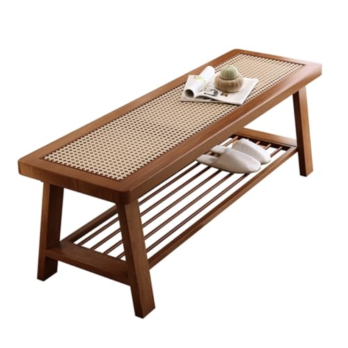 Banc d'entrée chaussure ottoman et meuble de rangement de couloir beige