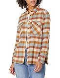 Pendleton Women's Long Sleeve Elbow Patch Cotton Flannel Shirt, Teal/Brown Check, SM