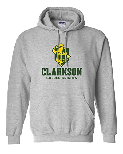 CreateMyTee | Clarkson University Golden Knights Logo Hooded Sweatshirt