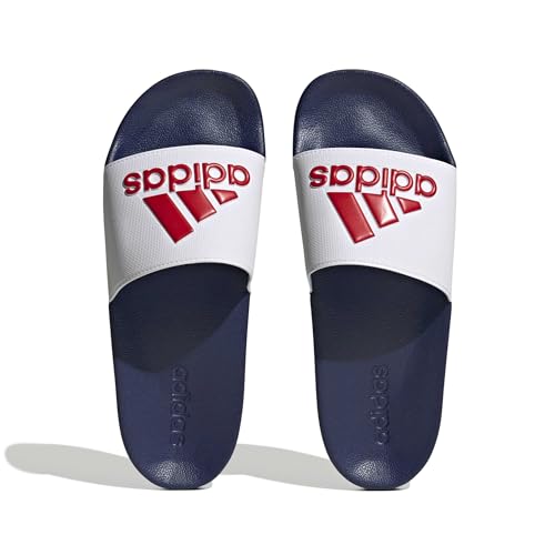 Image of adidas Mens Adilette Shower Arsenal Slides Casual Sandals Casual - Red