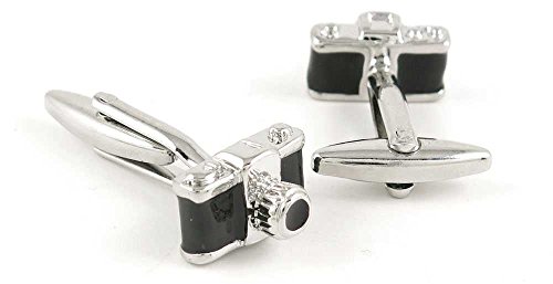 1 Par de Mancuernillas para Hombre Cámara Negra Clásica miniatura 2